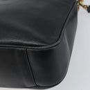 GUCCI Bamboo Hand Bag Leather Black Gold 001 0166 1638 Auth 162820-17