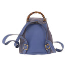 GUCCI Bamboo Backpack Suede Purple Gold 003 2058 0030 Auth 162821-2