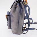 GUCCI Bamboo Backpack Suede Purple Gold 003 2058 0030 Auth 162821-3