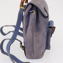 GUCCI Bamboo Backpack Suede Purple Gold 003 2058 0030 Auth 162821-4