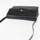 GUCCI Shoulder Bag Leather Black Gold 004 46 0087 Auth 162825-6
