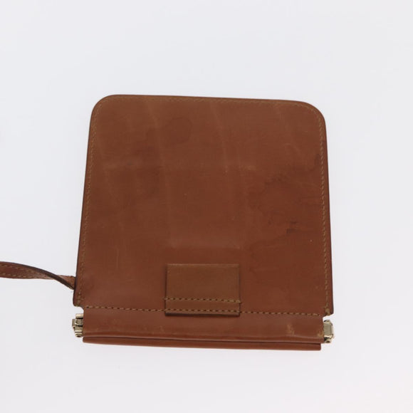 GUCCI Shoulder Bag Suede Beige Gold Auth 162826