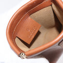 GUCCI Shoulder Bag Suede Beige Gold Auth 162826-21