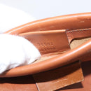 GUCCI Shoulder Bag Suede Beige Gold Auth 162826-23