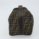 FENDI Zucca Canvas Vanity Hand Bag Black Brown Auth 162830-3