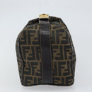 FENDI Zucca Canvas Vanity Hand Bag Black Brown Auth 162830-4