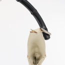 GUCCI Bamboo Shoulder Bag Leather White Silver 001 4033 Auth 162832-8
