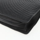 BALLY Hand Bag Leather Black Gold Auth 162833-15