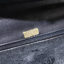 BALLY Hand Bag Leather Black Gold Auth 162833-10