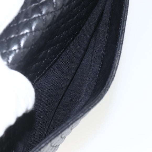 BALLY Hand Bag Leather Black Gold Auth 162833