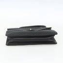 BALLY Hand Bag Leather Black Gold Auth 162833-5