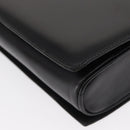 CELINE Shoulder Bag Leather Black Gold Auth 162834-14