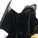 CELINE Shoulder Bag Leather Black Gold Auth 162834-21