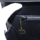 CELINE Shoulder Bag Leather Black Gold Auth 162834-23