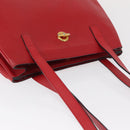 CELINE Shoulder Bag Leather Red Gold Auth 162837-6