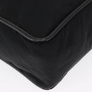 CELINE Shoulder Bag Nylon Black Gold Auth 162838-9