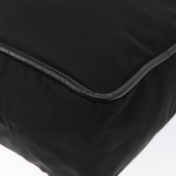 CELINE Shoulder Bag Nylon Black Gold Auth 162838