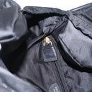 CELINE Shoulder Bag Nylon Black Gold Auth 162838-20