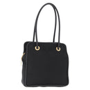 CELINE Shoulder Bag Nylon Black Gold Auth 162838-1