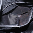 CELINE Shoulder Bag Nylon Black Gold Auth 162838-21