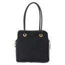 CELINE Shoulder Bag Nylon Black Gold Auth 162838-13