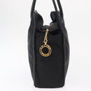 CELINE Shoulder Bag Nylon Black Gold Auth 162838-4