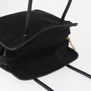CELINE Shoulder Bag Nylon Black Gold Auth 162838-6