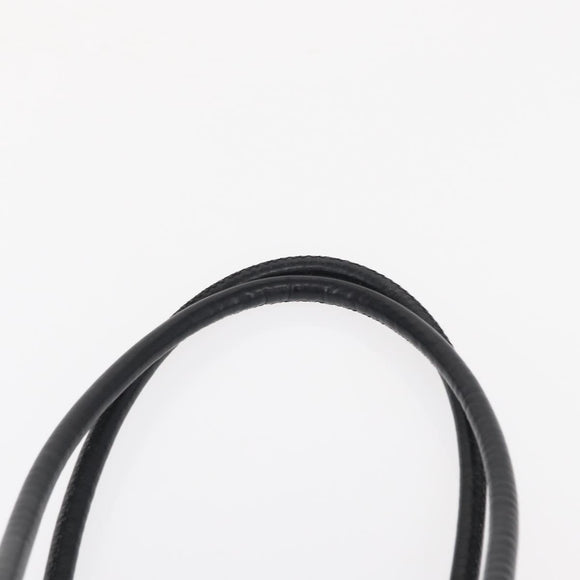CELINE Shoulder Bag Nylon Black Gold Auth 162838