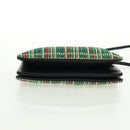 CELINE Trio Large Shoulder Bag Tweed Green Gold Auth 162840V-5