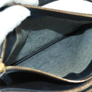 CELINE Trio Large Shoulder Bag Tweed Green Gold Auth 162840V-24