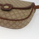 CELINE Macadam Canvas Shoulder Bag PVC Beige Gold Auth 162841-10