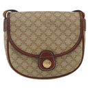 CELINE Macadam Canvas Shoulder Bag PVC Beige Gold Auth 162841-2