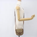 CELINE Macadam Canvas Shoulder Bag PVC Beige Gold Auth 162841-20