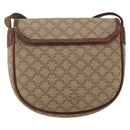 CELINE Macadam Canvas Shoulder Bag PVC Beige Gold Auth 162841-3