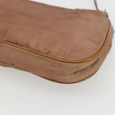 PRADA Shoulder Bag Nylon Beige Gold Auth 162843-16