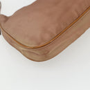 PRADA Shoulder Bag Nylon Beige Gold Auth 162843-17