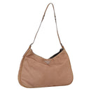 PRADA Shoulder Bag Nylon Beige Gold Auth 162843-1