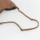 PRADA Shoulder Bag Nylon Beige Gold Auth 162843-7
