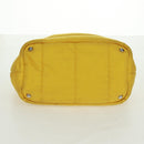 PRADA Test Bomber Handtasche Nylon 2-Wege Gelb Silber Auth 162845V-5