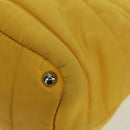 PRADA Test Bomber Handtasche Nylon 2-Wege Gelb Silber Auth 162845V-17