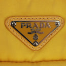 PRADA Test Bomber Handtasche Nylon 2-Wege Gelb Silber Auth 162845V-20