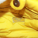 PRADA Test Bomber Handtasche Nylon 2-Wege Gelb Silber Auth 162845V-24