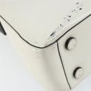 PRADA Shoulder Bag Patent leather White Silver Auth 162846-11