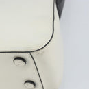 PRADA Shoulder Bag Patent leather White Silver Auth 162846-12