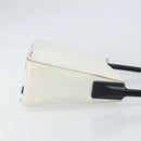 PRADA Shoulder Bag Patent leather White Silver Auth 162846-4