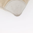 PRADA Tote Bag Canvas Beige Silver Auth 162847-9