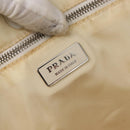 PRADA Tote Bag Canvas Beige Silver Auth 162847-18