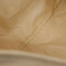 PRADA Tote Bag Canvas Beige Silver Auth 162847-11