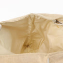 PRADA Tote Bag Canvas Beige Silver Auth 162847-20
