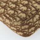 Christian Dior Trotter Canvas Romantic Shoulder Bag Brown Gold Auth 162848-14
